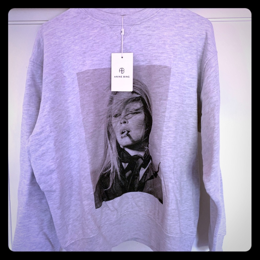 NWT Anine Bing Terry O’Neil sweatshirt XS